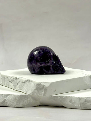 LEPIDOLITE SKULL CARVING (2) Heart The Crystal Avenues 