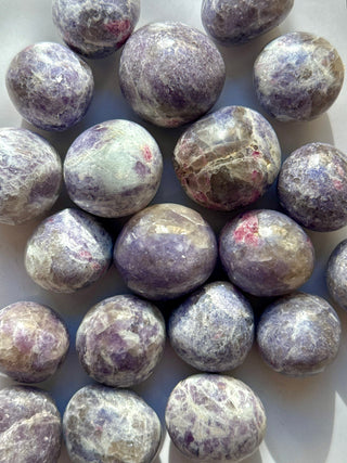 LEPIDOLITE W. PINK TOURMALINE TUMBLE STONE The Crystal Avenues 