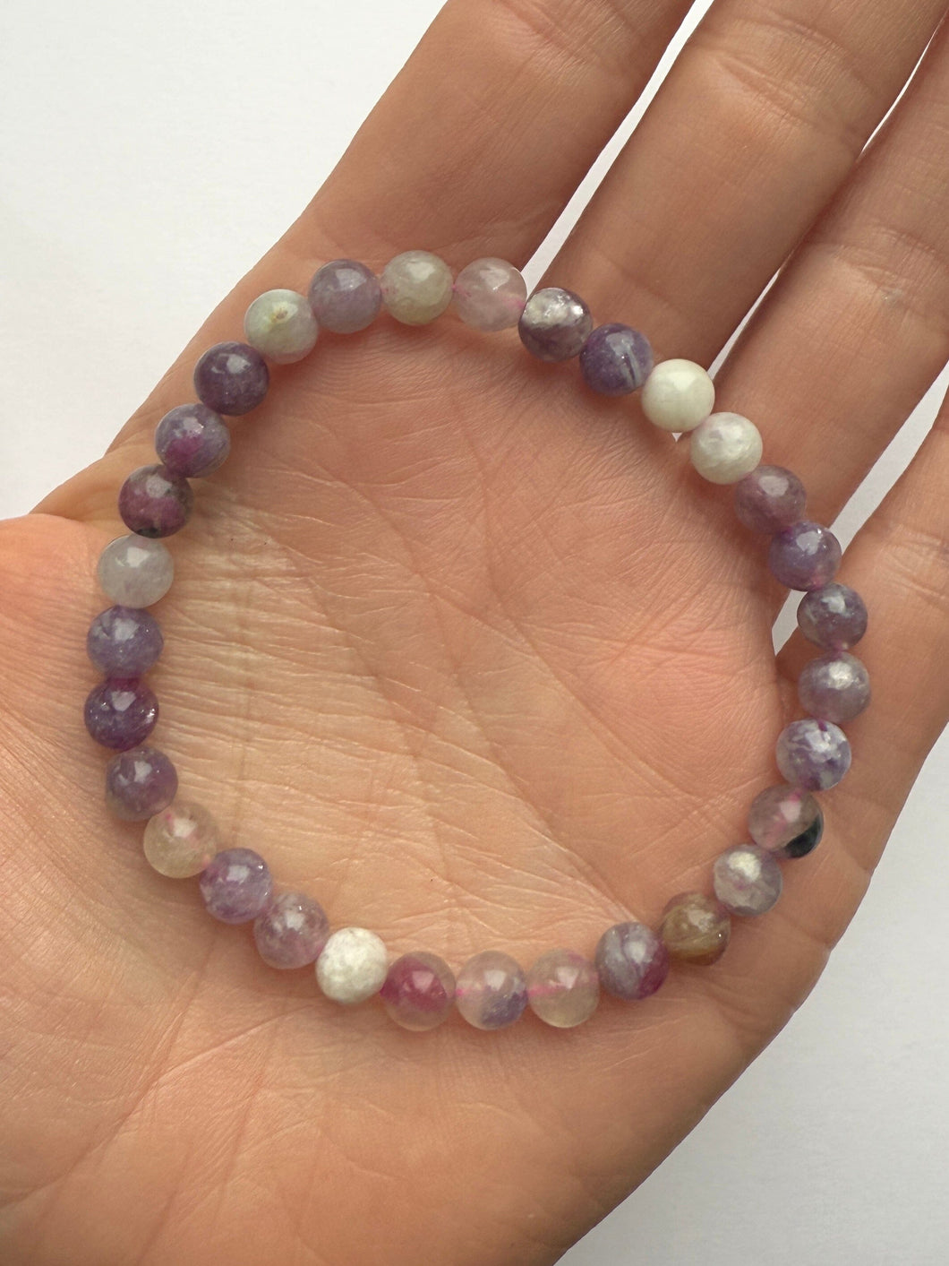 LEPIDOLITE W. PINK TOURMALINE (UNICORN STONE) BRACELET Bracelet The Crystal Avenues 