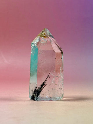 MAGIC TOWER - Black Tourmaline Rutile Quartz (V) Tower The Crystal Avenues 