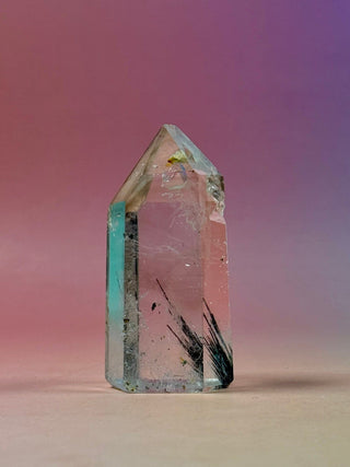 MAGIC TOWER - Black Tourmaline Rutile Quartz (V) Tower The Crystal Avenues 