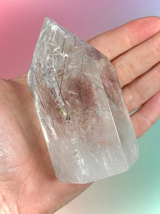 MAGIC TOWER - Black Tourmaline Rutile Quartz w. Epidote (3) The Crystal Avenues 