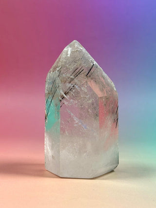 MAGIC TOWER - Black Tourmaline Rutile Quartz w. Epidote (3) The Crystal Avenues 