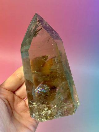 MAGIC TOWER - Champagne Smokey Quartz (B) Druze The Crystal Avenues 