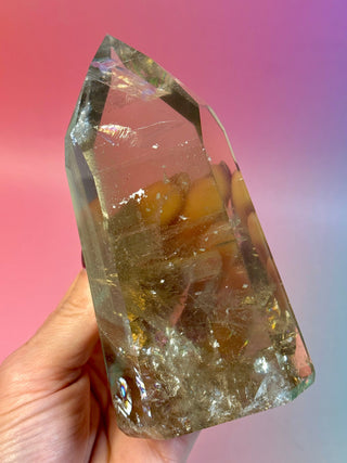 MAGIC TOWER - Champagne Smokey Quartz (B) Druze The Crystal Avenues 
