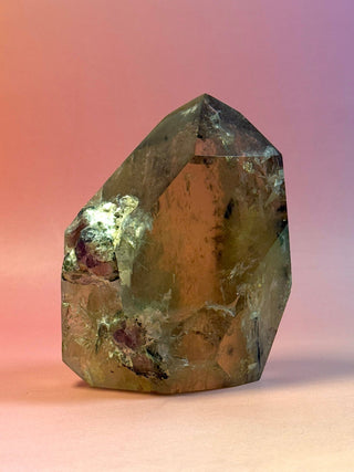 MAGIC TOWER - Champagne Smokey Quartz with rare Watermelon Tourmaline (C) Druze The Crystal Avenues 