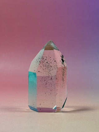 MAGIC TOWER - Clear Quartz with Epidote (W) Tower The Crystal Avenues 