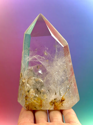 MAGIC TOWER - Golden Healer Quartz w. Epidot (16) tumble stone The Crystal Avenues 