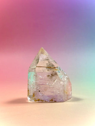 MAGIC TOWER - Golden Healer Quartz w. Epidot & Lavender Amethyst (20) tumble stone The Crystal Avenues 