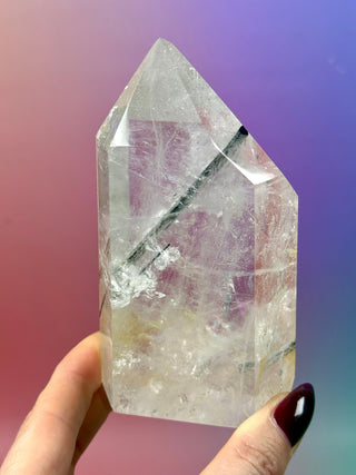 MAGIC TOWER - Golden Healer Quartz with Black Tourmaline Rutile (1A) Tower The Crystal Avenues 