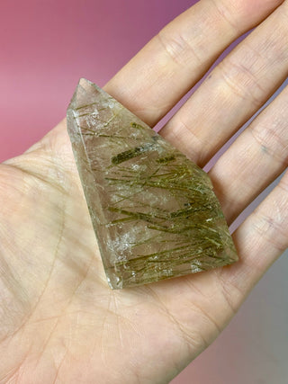 MAGIC TOWER - Green Tourmaline Rutile Quartz (Y) Tower The Crystal Avenues 