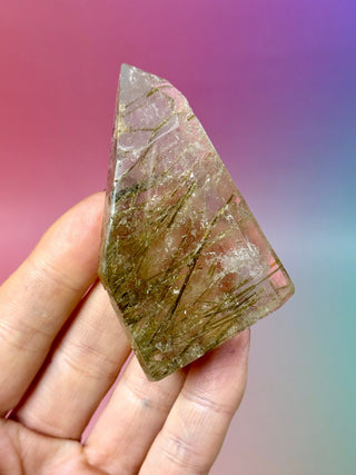 MAGIC TOWER - Green Tourmaline Rutile Quartz (Y) Tower The Crystal Avenues 