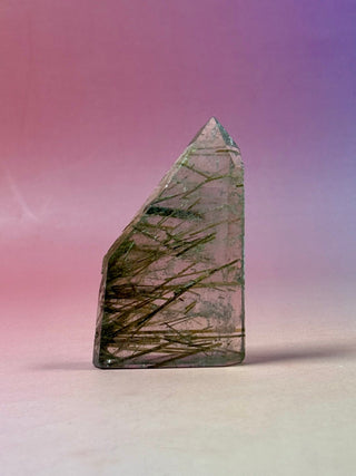 MAGIC TOWER - Green Tourmaline Rutile Quartz (Y) Tower The Crystal Avenues 