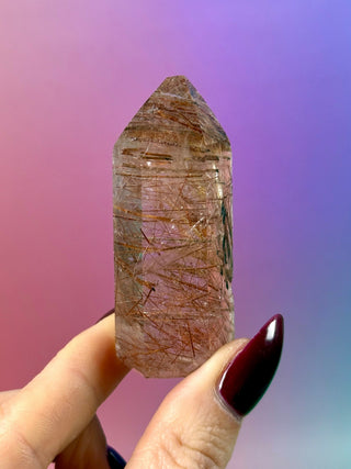 MAGIC TOWER - Rare Red Copper Rutile Quartz (Æ) Tower The Crystal Avenues 