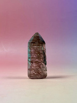 MAGIC TOWER - Rare Red Copper Rutile Quartz (Æ) Tower The Crystal Avenues 