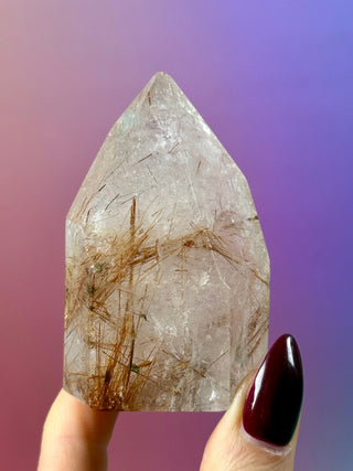 MAGIC TOWER - Rare Red Copper Rutile Quartz (M) Tower The Crystal Avenues 