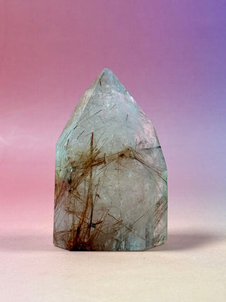 MAGIC TOWER - Rare Red Copper Rutile Quartz (M) Tower The Crystal Avenues 