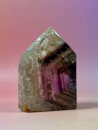 MAGIC TOWER - Smokey Phantom Amethyst with Golden Healer (D) Tower The Crystal Avenues 