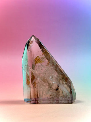 MAGIC TOWER - Smokey Phantom Quartz w. Golden Healer (23) Druze The Crystal Avenues 