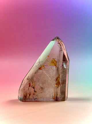 MAGIC TOWER - Smokey Phantom Quartz w. Golden Healer (23) Druze The Crystal Avenues 