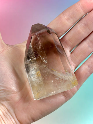 MAGIC TOWER - Smokey Phantom Quartz w. Golden Healer (24) Druze The Crystal Avenues 