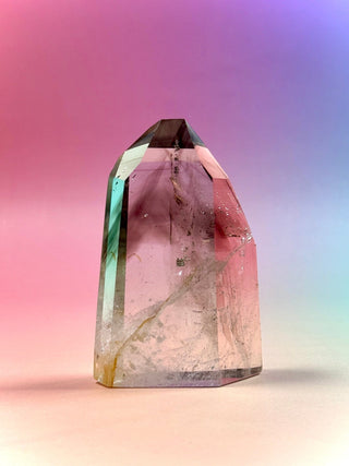 MAGIC TOWER - Smokey Phantom Quartz w. Golden Healer (24) Druze The Crystal Avenues 