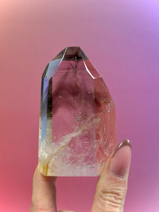 MAGIC TOWER - Smokey Phantom Quartz w. Golden Healer (24) Druze The Crystal Avenues 