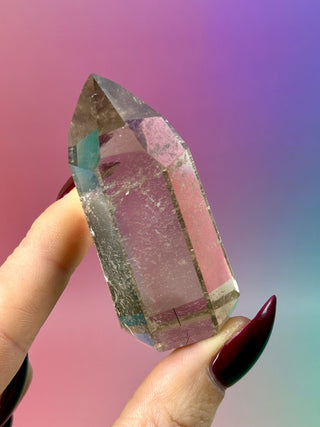 MAGIC TOWER - Smokey Phantom Quartz with Black Rutile (Z) Tower The Crystal Avenues 