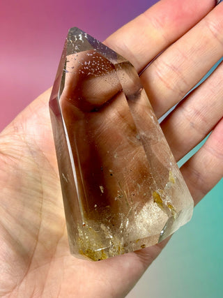 MAGIC TOWER - Smokey Phantom Quartz with Golden Healer (4A) Tower The Crystal Avenues 
