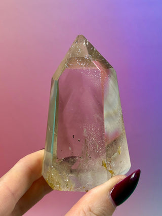 MAGIC TOWER - Smokey Phantom Quartz with Golden Healer (4A) Tower The Crystal Avenues 