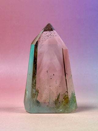 MAGIC TOWER - Smokey Phantom Quartz with Golden Healer (4A) Tower The Crystal Avenues 