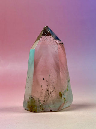 MAGIC TOWER - Smokey Phantom Quartz with Golden Healer (4A) Tower The Crystal Avenues 