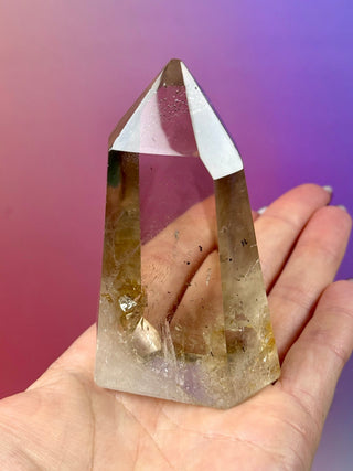 MAGIC TOWER - Smokey Phantom Quartz with Golden Healer (4A) Tower The Crystal Avenues 