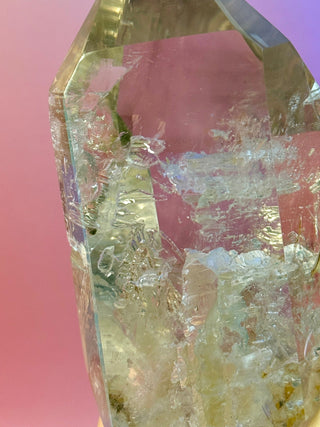 MAGIC TOWER - Smokey Phantom Quartz with Golden Healer (A) Tower The Crystal Avenues 