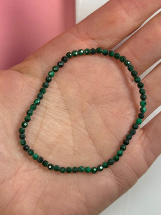 MALACHITE FACET STRETCH BRACELET Bracelet The Crystal Avenues 