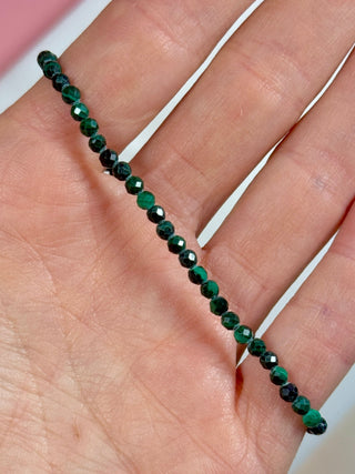 MALACHITE FACET STRETCH BRACELET Bracelet The Crystal Avenues 