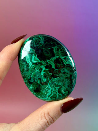 MALACHITE PALM STONE (3) Palm stone The Crystal Avenues 