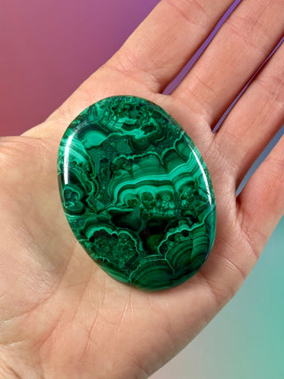 MALACHITE PALM STONE (4) Palm stone The Crystal Avenues 