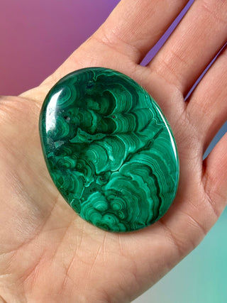 MALACHITE PALM STONE (5) Palm stone The Crystal Avenues 