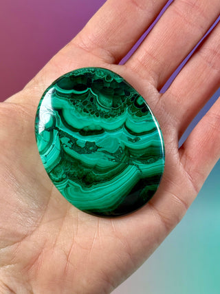 MALACHITE PALM STONE (6) Palm stone The Crystal Avenues 