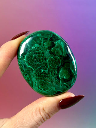 MALACHITE PALM STONE (8) Palm stone The Crystal Avenues 