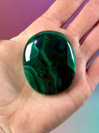 MALACHITE PALM STONE (8) Palm stone The Crystal Avenues 
