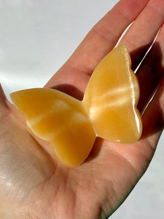 MANGO CALCITE BUTTERFLY (1) tumble stone The Crystal Avenues 