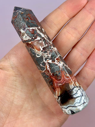 MEXICAN LAGUNA LACE AGATE TOWER (1) Tower The Crystal Avenues 