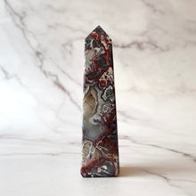 Load image into Gallery viewer, MEXICAN LAGUNA LACE AGATE TOWER (1) tumble stone The Crystal Avenues 
