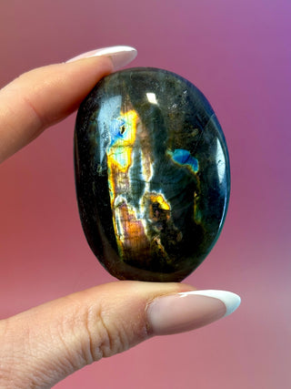 MIDNIGHT LABRADORITE PALM STONE (1) Palm stone The Crystal Avenues 