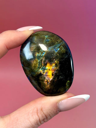 MIDNIGHT LABRADORITE PALM STONE (10) Palm stone The Crystal Avenues 