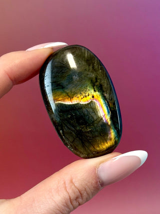 MIDNIGHT LABRADORITE PALM STONE (11) Palm stone The Crystal Avenues 