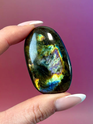 MIDNIGHT LABRADORITE PALM STONE (11) Palm stone The Crystal Avenues 