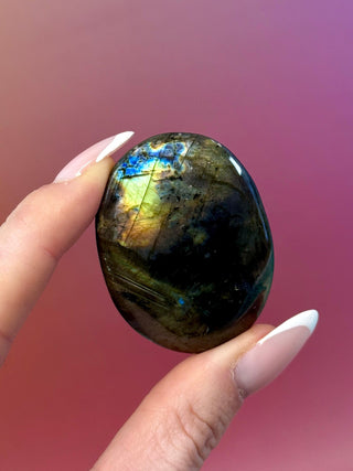 MIDNIGHT LABRADORITE PALM STONE (12) Palm stone The Crystal Avenues 